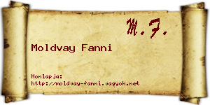 Moldvay Fanni névjegykártya